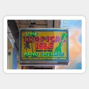 Little Tropical Isle On Bourbon Street Sticker